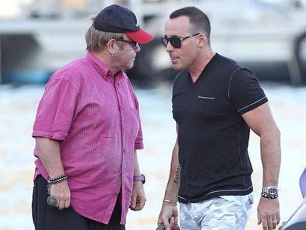 Elton John With David Furnish