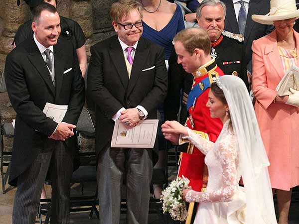 Elton John With David Furnish