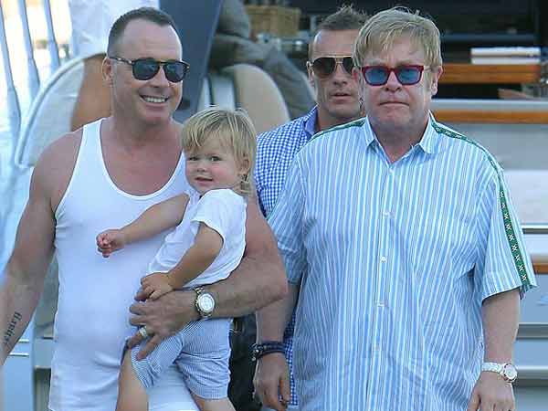 Elton John With David Furnish