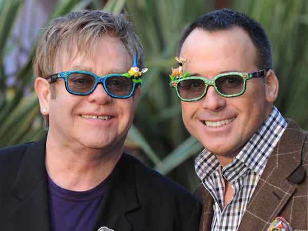 Elton John With David Furnish