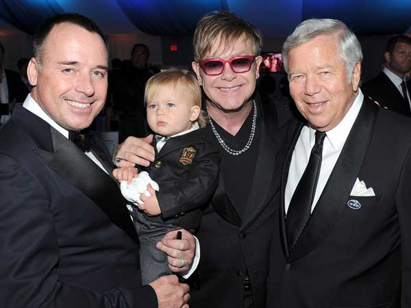 Elton John With David Furnish