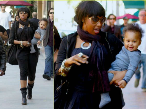 Jennifer Hudson Out On Road With Son
