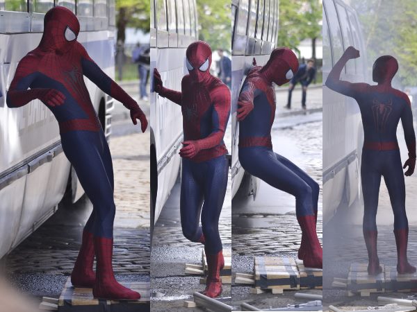 Andrew Garfield On Set