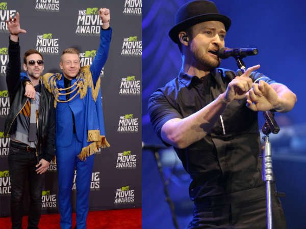 Justin Timberlake And Macklemore, And Ryan Lewis Justin Timberlake And Macklemore, And Ryan Lewis