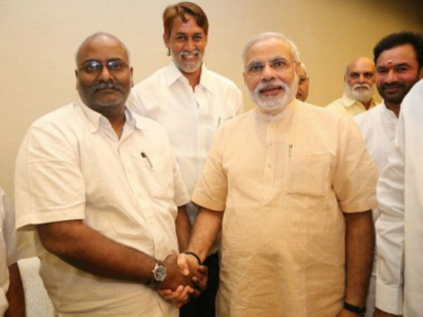 MM Keeravani With Modi