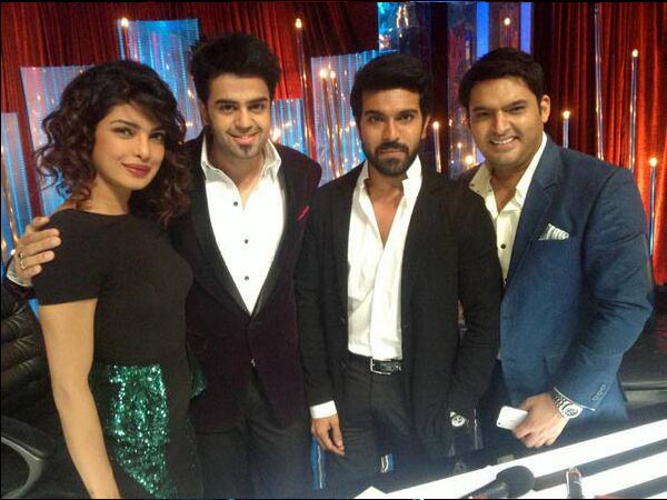 Priyanka And Ram Charan With The Hosts