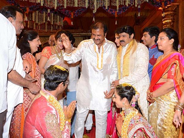 Mohan Babu At Tejaswini's Marriage