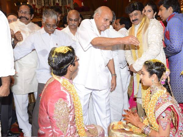 Ramoji Rao At Tejaswini's Wedding