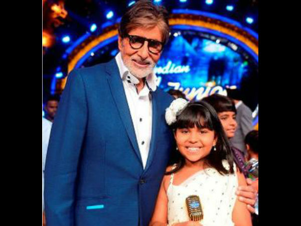 Amitabh With Winner Anjana