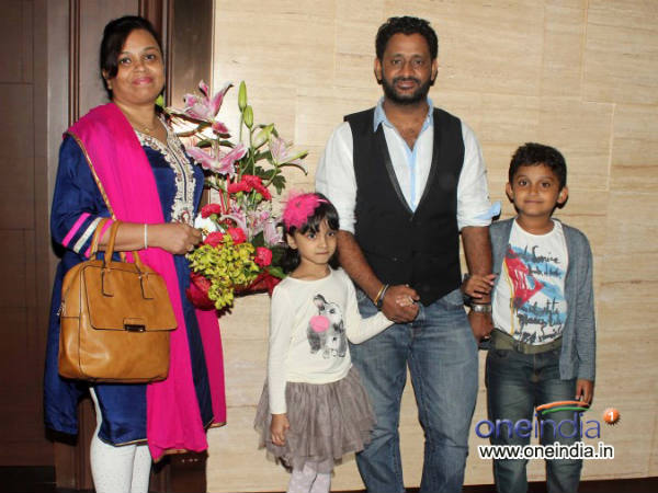In Pic: Resul Pookutty With His Family