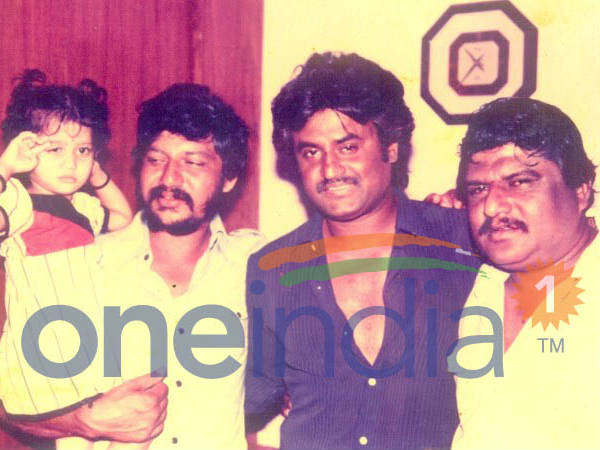 Rajinikanth Along With His Close Friend Gopinath Rao And His Kid