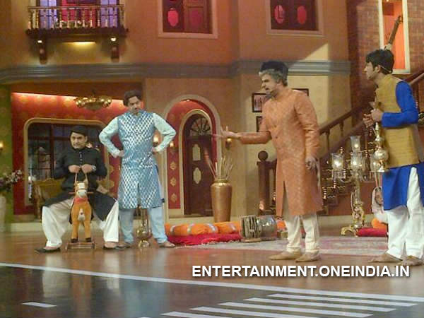 Rahul Mahajan With Others On Comedy Nights