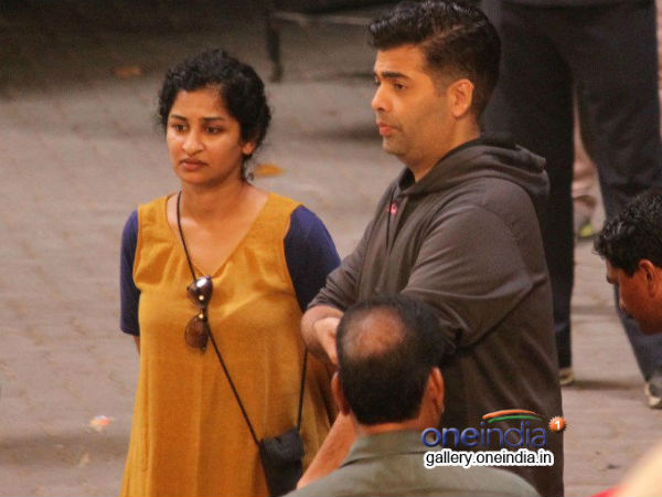 Gauri Shinde-Karan Johar On Sets Of Akshara Hassan-Dhanush's Movie