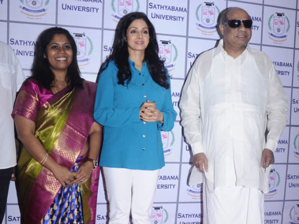 Picture: Sridevi Posing For Camera At Sathyabama University Picture: Sridevi Posing For Camera At Sathyabama University