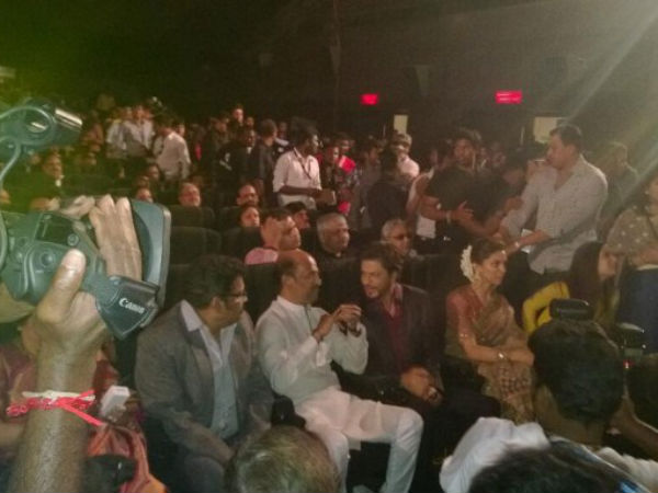 KS Ravikumar, Rajinikanth, Shahrukh Khan & Deepika At Kochadaiiyaan Audio Launch