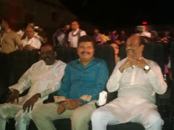 Pics: Vairamuthu, Shankar & Rajinikanth Spotted At Kochadaiiyaan Audio Launch