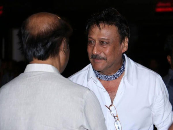 Jackie Shroff Greeted by Rajinikanth At Kochadaiiyaan Music Launch