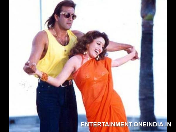 Madhuri Dixit and Sanjay Dutt