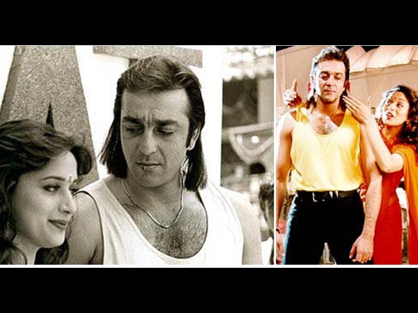Sanjay Dutt and Madhuri Dixit- 