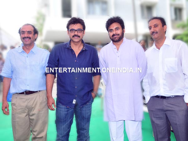 Pawan, Venkatesh With Gopala Gopala Producers