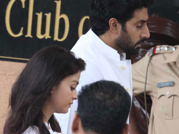 Aishwarya, Abhishek At Nita Ambani's Father Funeral Aishwarya, Abhishek At Nita Ambani's Father Funeral