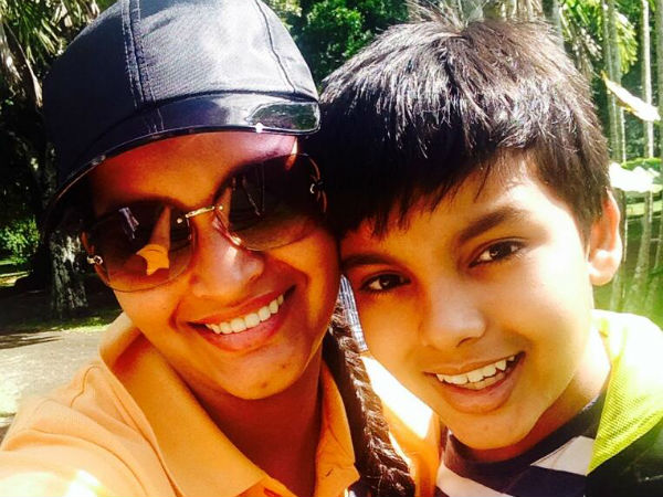 Renu Desai's Selfie With Son Akira