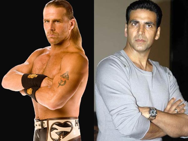 Akshay Kumar and Shawn Michaels