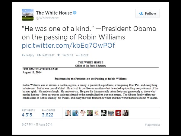 Statement By The US President, Barack Obama