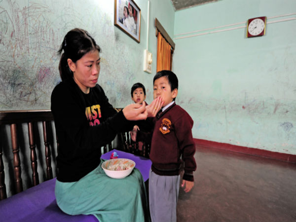 Mary Feeding Her School-Going Son Mary Feeding Her School-Going Son