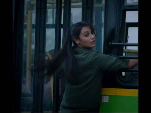 Rani Hanging On A Running Bus