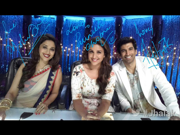 Aditya And Parineeti With Madhuri 