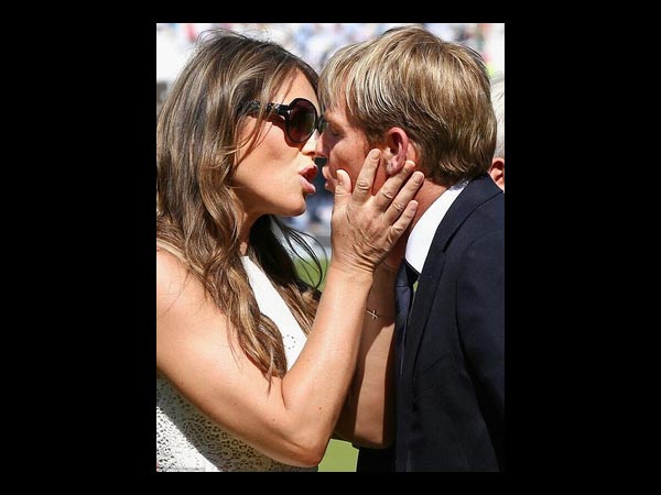 Liz Hurley and Shane Warne