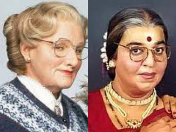 English : Mrs. Doubtfire (1993) Tamil : Avvai Shanmughi (1996)