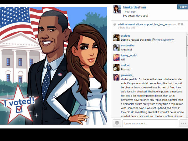Kim Kardashian Instagram I Voted