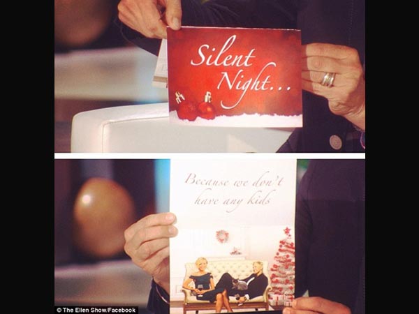 Ellen DeGeneres & Portia de Rossi's Christmas Card Inspired By Kim Kardashian