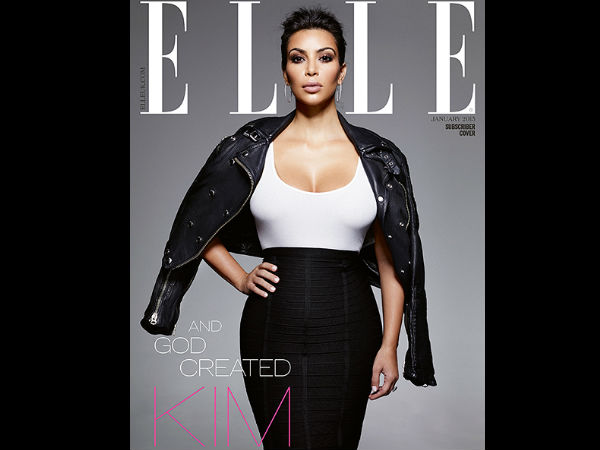 Kim Kardashian Shows Her Fab Figure On Elle's 3 Covers! Kim Kardashian Shows Her Fab Figure On Elle's 3 Covers!