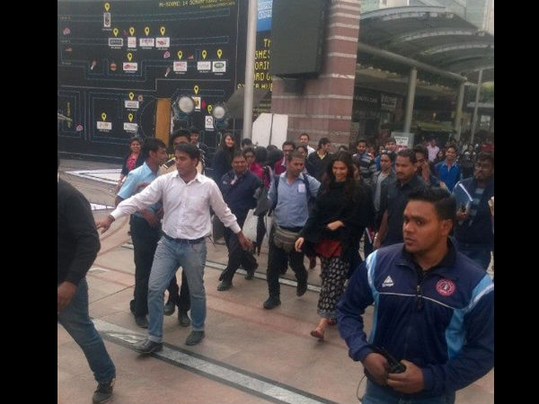 Deepika Walking With Security