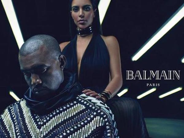 Kim Kardashian & Kanye West Get Cosy For Balmain Ad Campaign