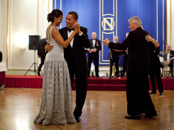 The lady he dances with