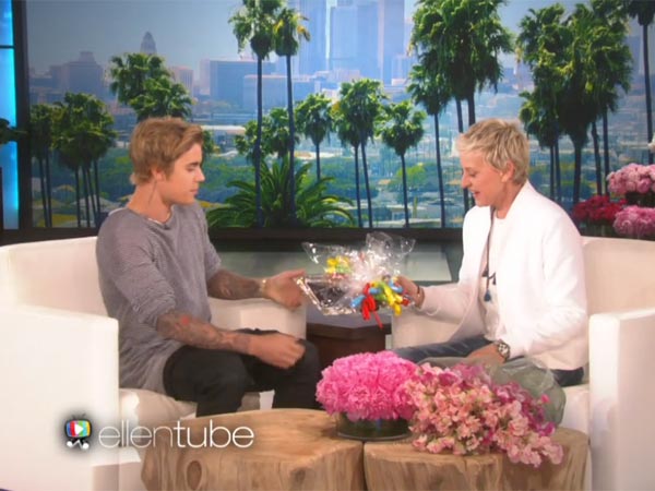 Justin Bieber Ellen Birthday Show