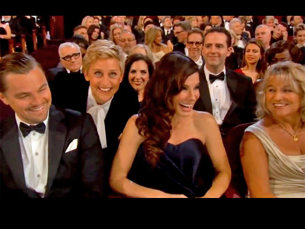 Between Leonardo & Sandra Bullock