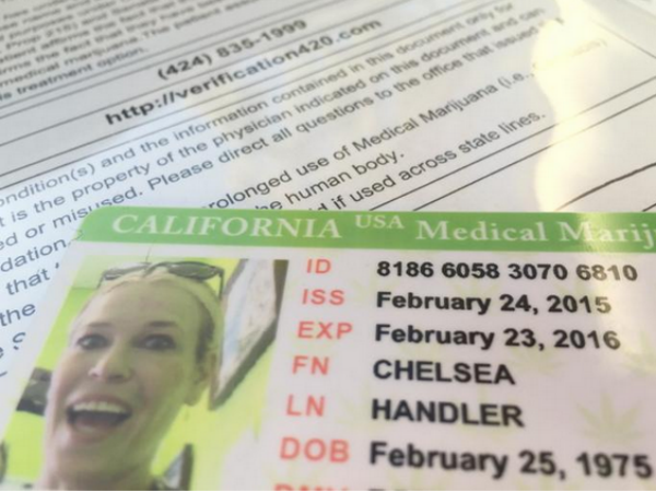 Chelsea Handler Marijuana Card