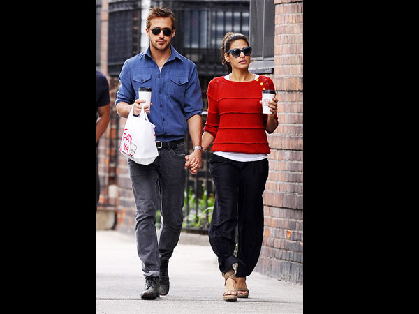 Enjoying a walk with coffee