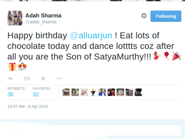 Adah Sharma Wishes Bunny