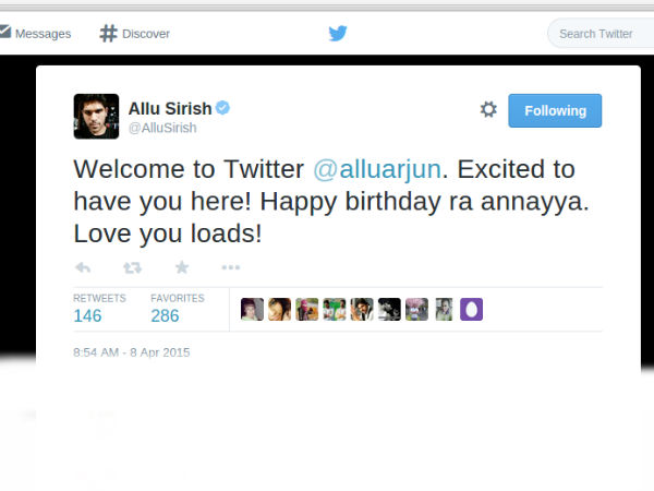 Allu Sirish Wishes Allu Arjun
