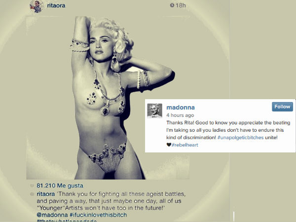 Rita Ora Supports Madonna, See What The Pop Diva Replied!