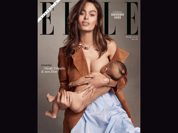 Nicole Trunfio Is Breastfeeding Her Baby Boy On Elle Cover!