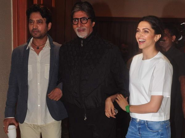 Amitabh With Irrfan And Deepika