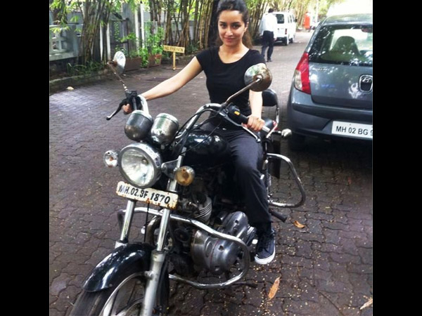 Shraddha On Bike