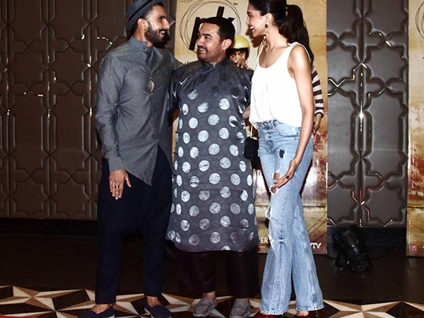 Deepika, Ranveer And Aamir Deepika, Ranveer And Aamir